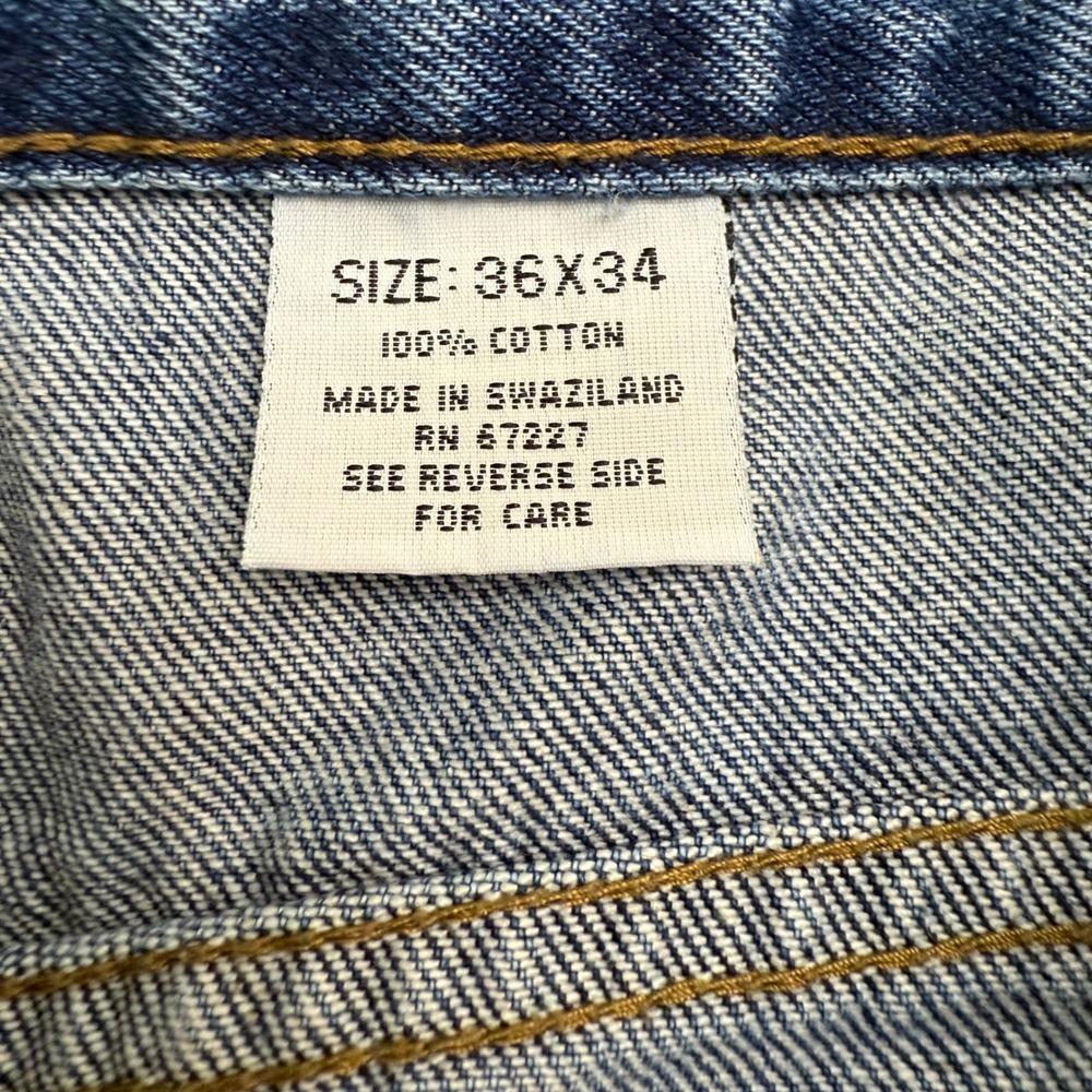 Open Trails Mens Blue Denim Jeans Authentic Stonewashed Size 36x34(36x30) - Picture 8 of 9